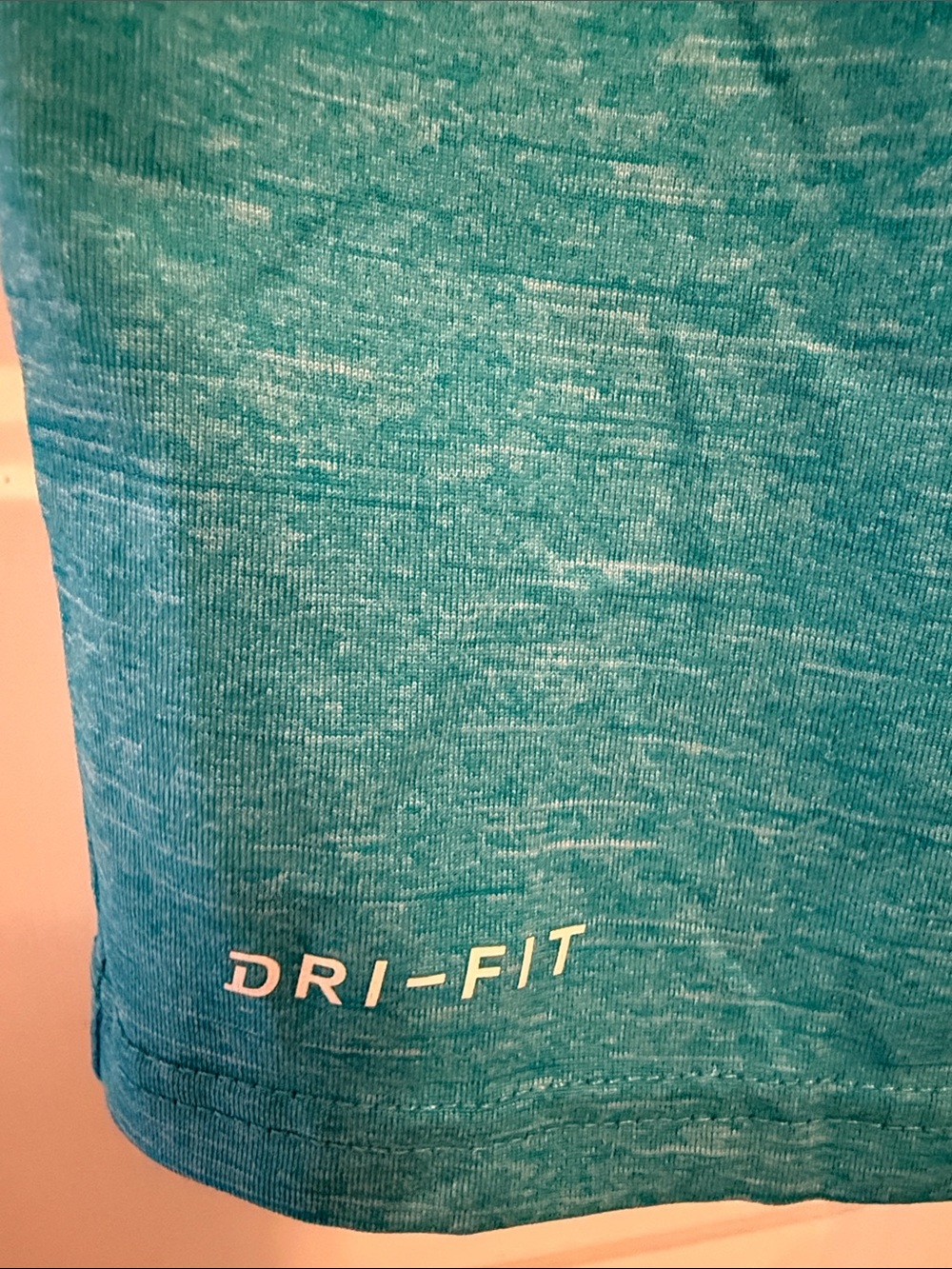 Nike swim Short Sleeve Dri-FIT Heather Teal Athletic Tee - Picture 3 of 6